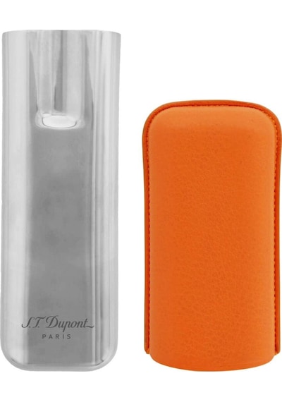 S.t. Dupont Deri Metal Puro Kılıfı Orange/krom 2li 60ring