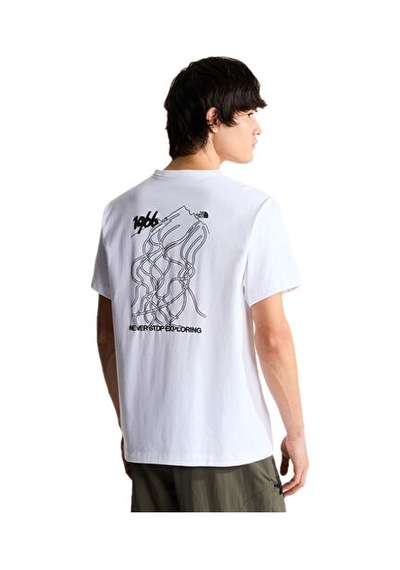 The North Face U Nse Slopes Rlx Ss Tee-graphıc Unisex Outdoor Tişörtü Nf0a8ja8fn41 Beyaz