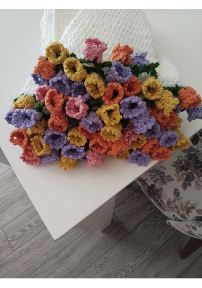 Lale Buket Battaniye Çok Renkli