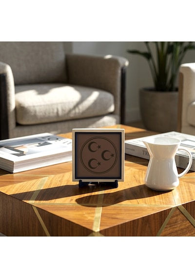 Üç Hilal Temalı Modern Dekoratif Obje, Çalışma Masanıza Asalet Katan Tasarım 10x10 Cm