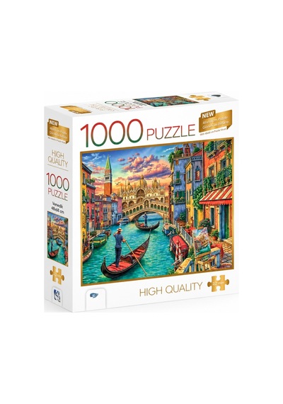 1000 Parça Venedik Sokaları Puzzle 48 X 68 Cm Yüksek Baskı Kaliteli Eğlenceli Puzzle