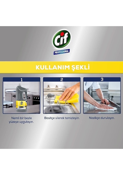 Professional Çok Amaçlı Krem Temizleyici 1,9 Lt 3adet 3'lü Set