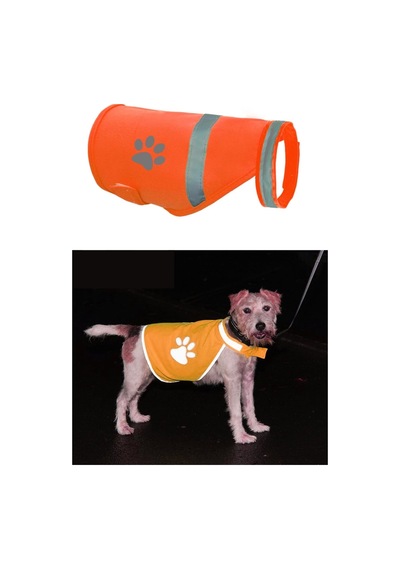 Gece Görüşlü Reflektör Kumaşlı Cırt Cırtlı Köpek Yeleği Medium Diğer