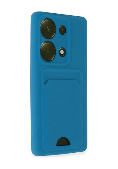 Xiaomi Redmi Note 13 Pro 4g Uyumlu Kılıf Kelvin Kartvizitli Silikon - Mavi