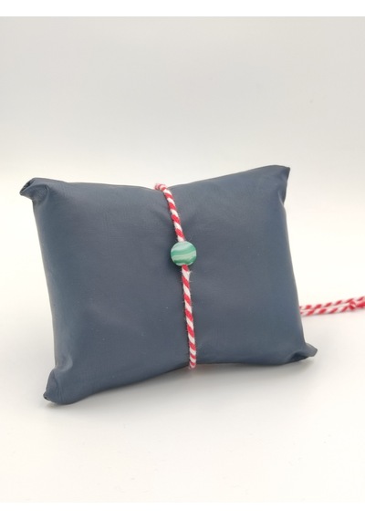 Akik Taşlı Marteniçka Ayarlanabilir Bileklik Koyu Yeşil