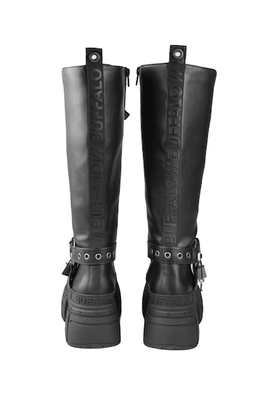Çizme Kadın 1270131 Buffalo Gospher Bıker Hı - Vegan Nappa -black Siyah