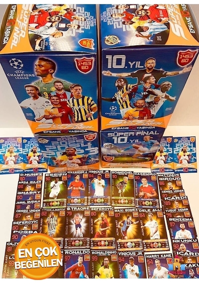 Premium Özel Seri Futbol Oyuncu Kartları Kutulu - Son Sezon 400'lü, Süper Final 10.yıl