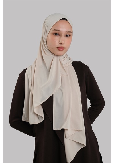 Giverny Bej Düz Klasik Şal Dikişli Premium Jersey Sade 202129 12