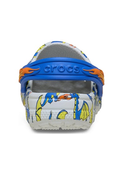 Crocs Classic Dragon Graphic Clog Çocuk Beyaz Günlük Stil Terlik 212514 1ft
