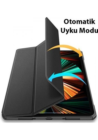Coofbe Uyku Modlu Standlı Şeffaf Arka Kapak Apple Uyumlu iPad  Pro 12.9 Kılıf Tablet 2022-2021-2020-2018