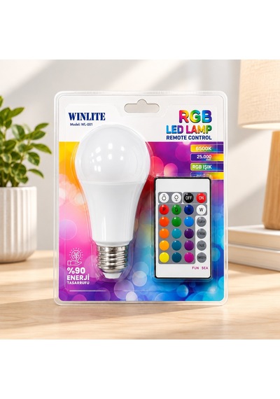 9 W Kumandalı Rgb Led Ampul Çok renkli 10289110