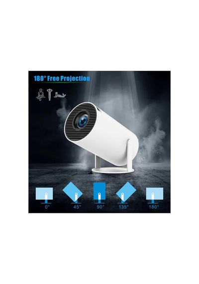 Hy300 Wifi6 Projektör Android 11 4k 150 Ansı Bt 1280x720p Taşınabilir Ev Sinema Projeksiyon