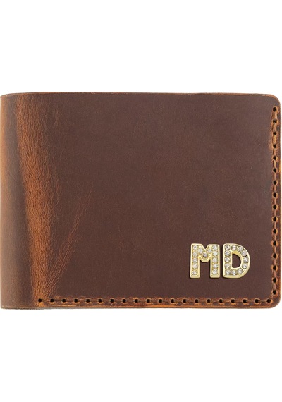 Twingold İsme Özel Dikey Uzun Klasik Cüzdan - %100 Crazy Deri - A010004 - Taba Taba