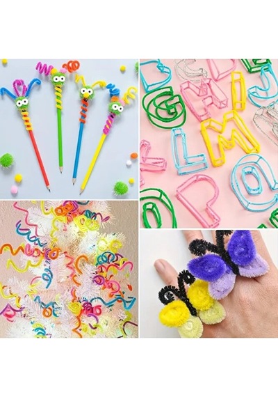 Şönil Tel Seti, El İşi, Dıy, Hobi Ve Çiçek Yapım Telleri, Neon Sarı, 100 Adet, 6 Mm - 30 Cm