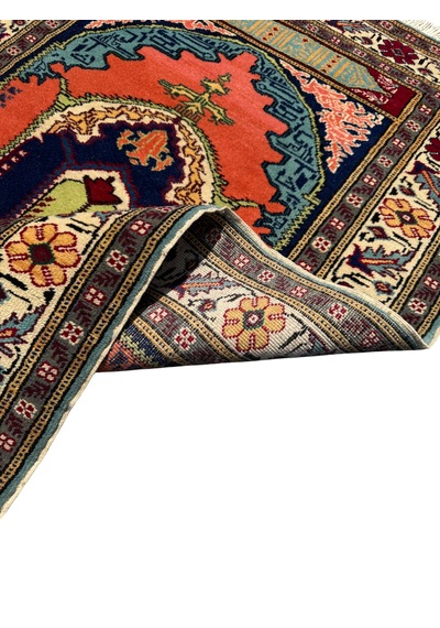 El Dokuma Sıfır Bünyan Halısı 90x140 Seccade %100 Yün Namazlık Renkli