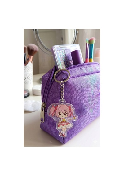 Owl Bag Madoka Magica - Madoka Kaname Desenli Acrylic Anahtarlık Çanta Süsü Mıx