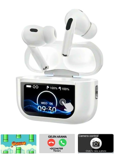 Castu A9 Pro Anc Akıllı Ekranlı Bluetooth Kulak İçi Kulaklık