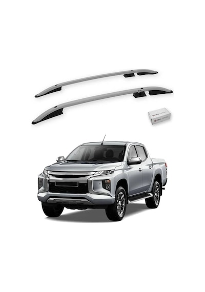 Turtle Mitsubishi L200 Mk5 2015-2025 Tavan Çıtası Crown Gri