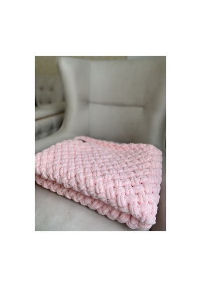 Alize Puffy El Örgü Bebek Battaniyesi Pembe