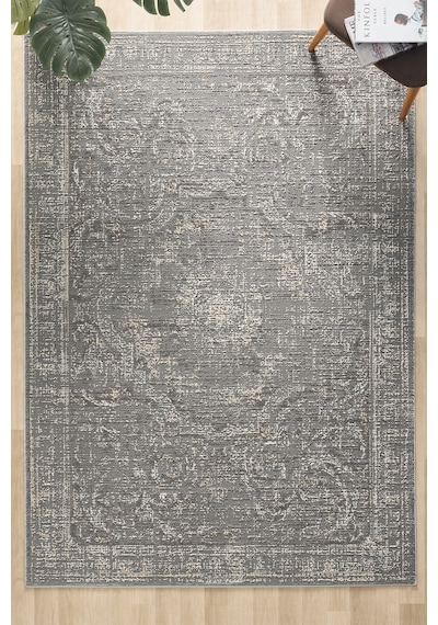 Mariesse Home Asır Serisi Vintage Modern Dokuma Salon Oturma Odası Halısı 1436a-antrasit