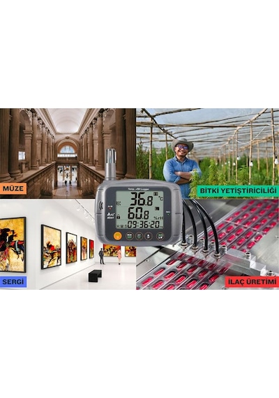 Az 88081 Profesyonel Sıcaklık Ve Nem Ölçer Kayıt Özellikli