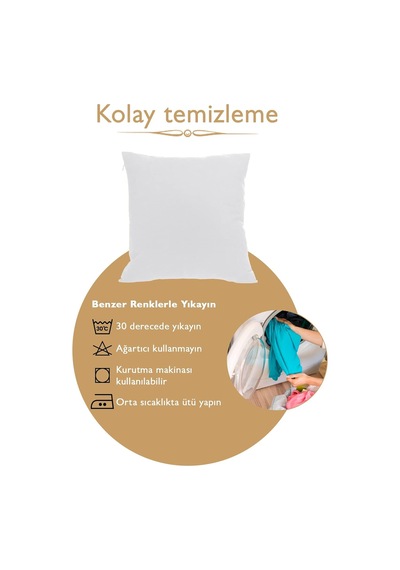 Asdiva Ölçü Seçenekli 2'li Kırlent Kılıfı Dekoratif Düz Sade Kadife Dokulu Punch Yapılabilir 30x50 Cm Beyaz Diğer