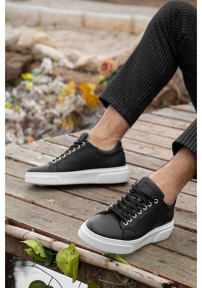 Daxtors D0906 Günlük Ortopedik Erkek Casual Ayakkabı Siyah-beyaz
