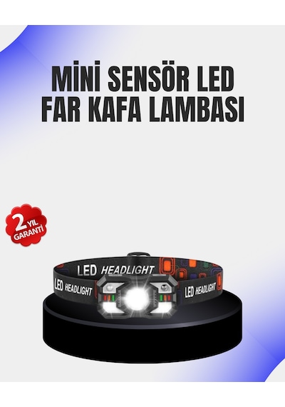 Kamp - 344 - Ve Yürüyüş İçin Sensörlü Led Kafa - Edntrend - Feneri Ayarlanabilir kırmızı