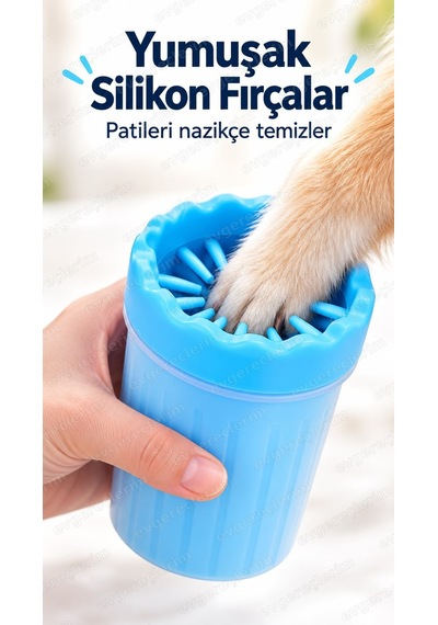 Küçük Boy Kedi Köpek Pati Ayak Yıkama Temizleme Kovası