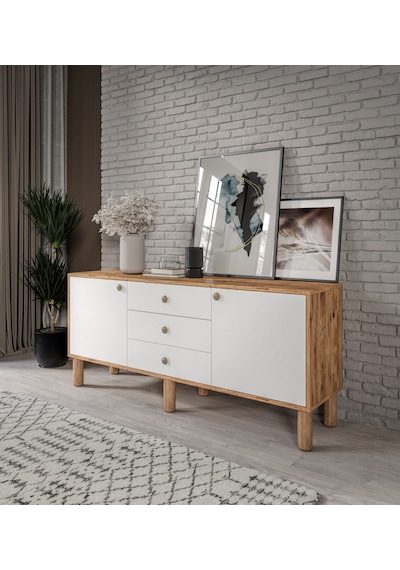 Afilli Bohem Konsol 3 Çekmeceli 2 Kapaklıtamamı Mdf
