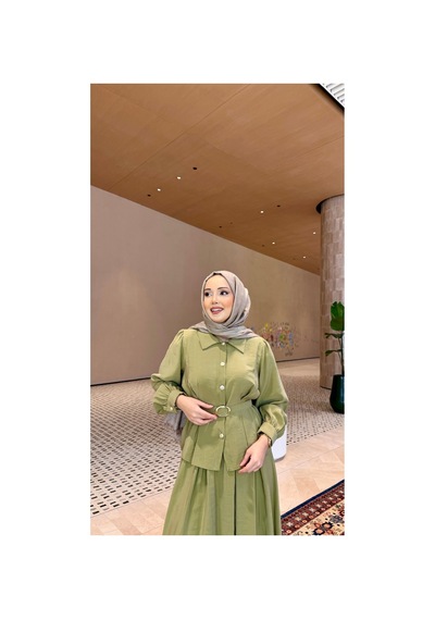 Riella Butik Cherny Etekli Takım Yeşil