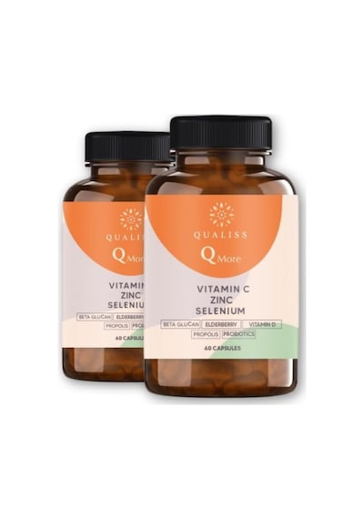 2 Adet Q More 60 Kapsül Vitamin C - Vitamin D, Propolis, Probiyotik, Çinko, Selenyum İçeren Vitamin