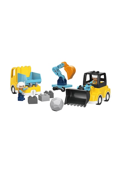 LEGO® DUPLO® Kasabası 3'ü 1 Arada İnşaat Araçları 10475 - 2 Yaş ve Üzeri Çocuklar için Yaratıcı Oyuncak Yapım Seti (22 Parça)