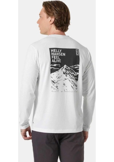 Helly Hansen Skog Graphic Uzun Kollu Erkek T-shirt-hha.63407 Beyaz