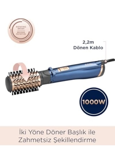 Hava Üflemeli Döner Başlıklı Saç Şekillendirici Set Stylepro 1000w 4 Başlık Iyon Teknolojisi As965e