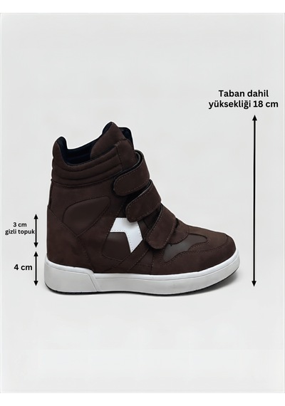 Erva'nın Butiği Kahve Süet İsabe Gizli Topuk Dolgu Topuk 7 Cm Boy Uzatan Sneakers-6464 Kahve Rengi Erva'nın Butiği Kahve Süet İsabe Gizli Topuk Dolgu Topuk 7 Cm Boy Uzatan Sneakers-6464 Kahve Rengi
