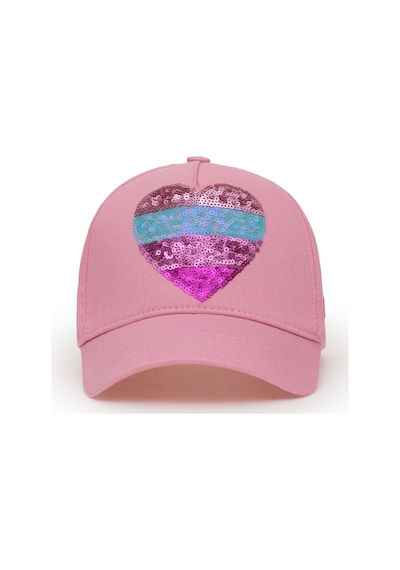 U.S. Polo Assn. Kız Çocuk Pembe Payet Kalp İşlemeli Şapka 50312315-VR041