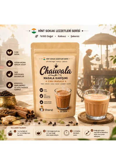 Bharat By Chaıwala Masala Chaı Hint Sokak Lezzetleri Serisi Çay Karışımı 50 Gram