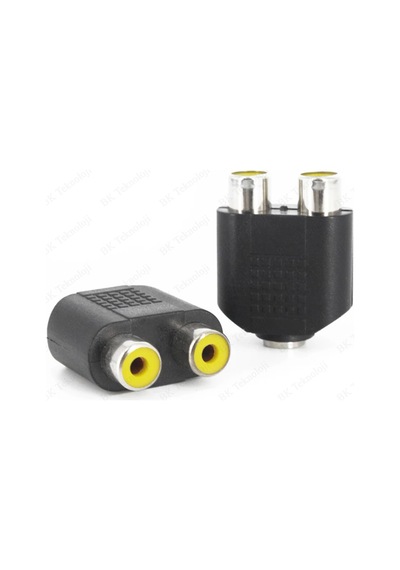 3.5mm (1/8 inç) TRS Dişi - 2 RCA Dişi Adaptör