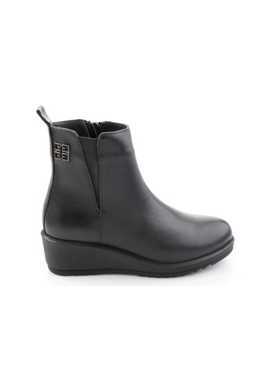Bambi Siyah Hakiki Deri Kadın Bot & Bootie K02788088003