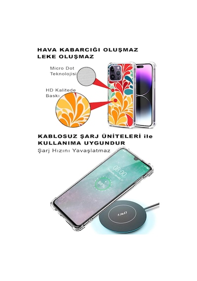 Samsung Galaxy M34 İle Uyumlu Retro Color 5 Baskılı Şeffaf Köşe Korumalı Antişok Kılıf