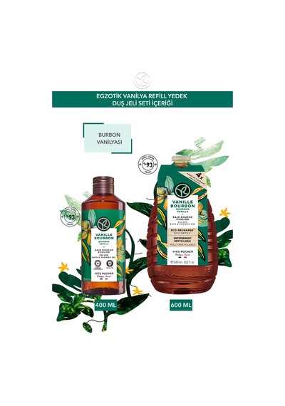 Yves Rocher Egzotik Vanilya Refill Yedek Duş Jeli Seti-9916996 600 Ml Diğer