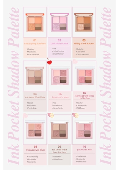 5 Renkli Mini Far Paleti Perıpera Ink Pocket Shadow Palette 06 Signature İs Mute Soda Cafe 04973705