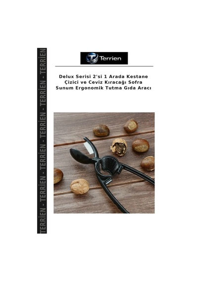 Delux Serisi 2'si 1 Arada Kestane Çizici Ve Ceviz Kıracağı Sofra Sunum Ergonomik Tutma Gıda Aracı Çok Renkli