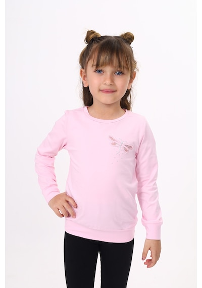 Toontoy Kids Toontoy Kız Çocuk Yusufcuk Nakışlı Tişört Açık Pembe
