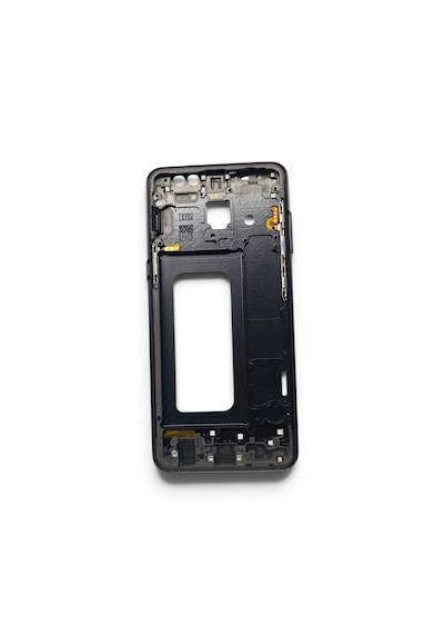 A530 Orta Kasa Galaxy A8 2018 Uyumlu Siyah Renk Metal Orta Kasa Çerçeve + Ses Açma On Off Tuş Bordu Plastik Siyah