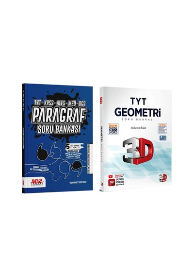 3D Tyt Geometri ve Akm Paragraf Soru Bankası Seti 2 Kitap