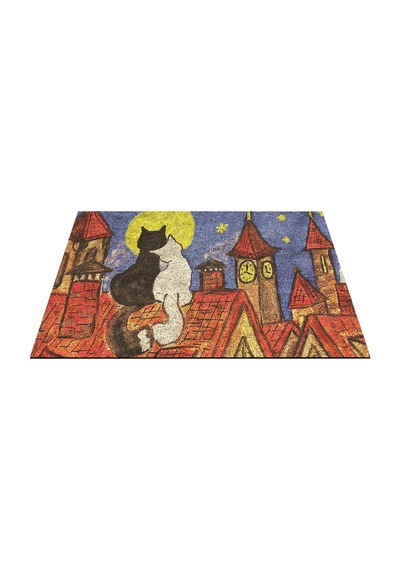 Ayrex Monnhein Kedi Köpek Komik Tasarımlı Dekoratif Kapı Önü Paspas, Dış Mekan/ev İçi/banyo/mutfak/yatak Odas Diğer
