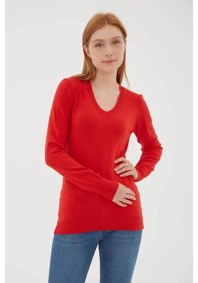 Fashion Friends Kadın Kazak Kırmızı 24k0778k1 25ke21000001 E2117 Kırmızı