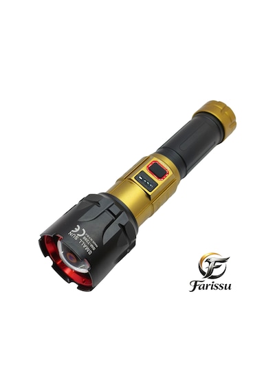 Small Sun Sm-t288 50w 5000 Lümen Dijital Ekranlı Şarjlı El Feneri - 8800mah Pil Siyah
